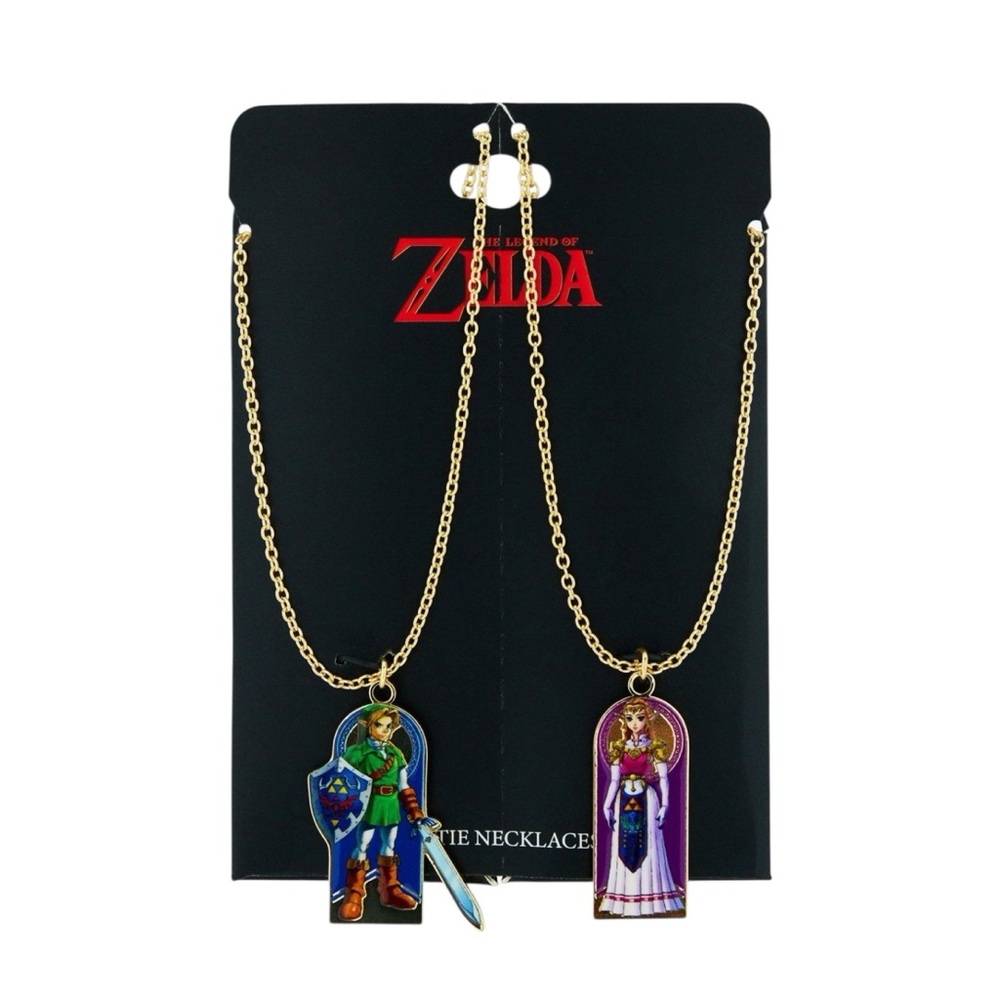 NEW Nintendo The Legend Of Zelda Link & Zelda Best Friend Necklaces Set